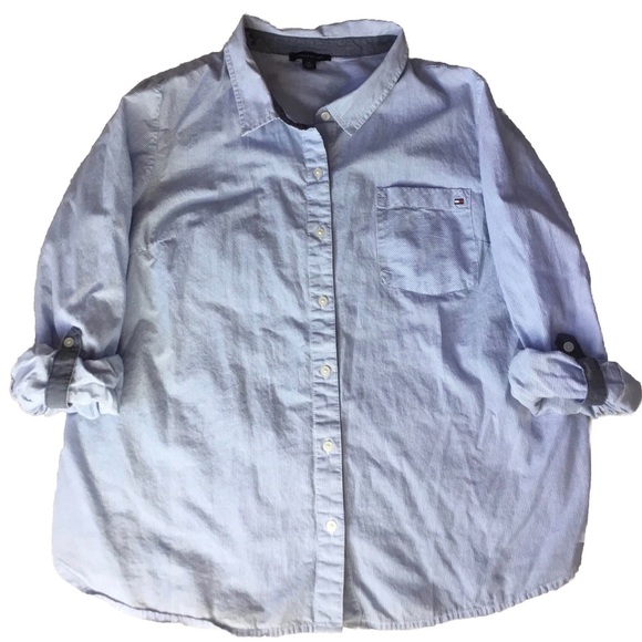 Tommy Hilfiger Tops - TOMMY HILFIGER Womens size XL BUTTON FRONT LS SHIRT